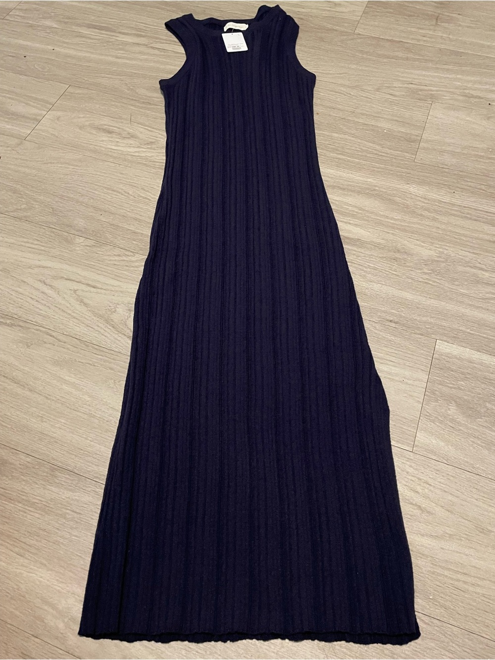 Together Ribbed Sleeveless Maxi Dress - Navy